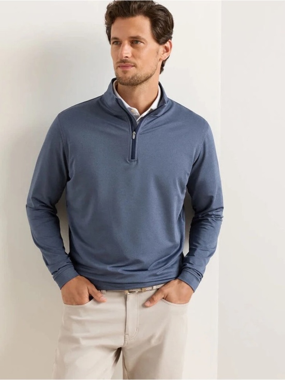 Peter Millar Men's Navy Crown Comfort Quarter-Zip - Medium